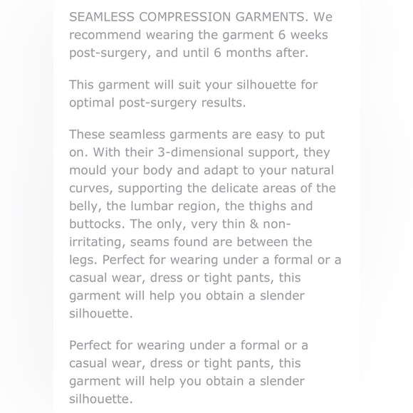 Angel Care Medical Seamless Compression Surgical Undergarment-Black XL - Picture 6 of 7